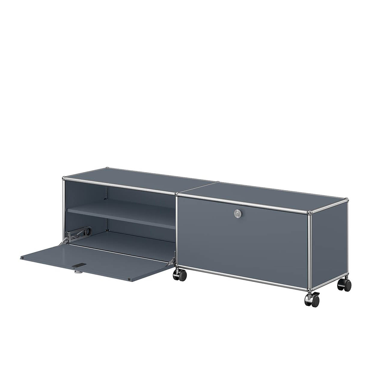 USM Haller TV / Hi-Fi Möbel mit zwei Klapptüren